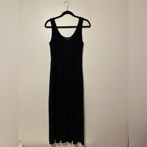 Hatch Softest Rib Nursing Tank Dress- Black - Size M/L
